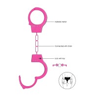 Ouch Beginners Handcuffs Metal Pink
