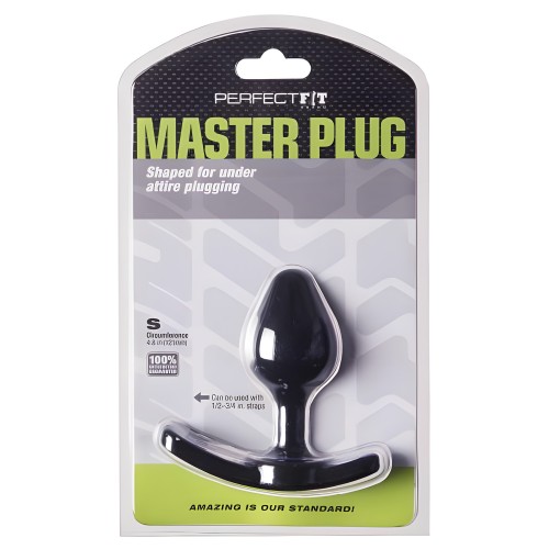 Strap On Master Butt Plug - Small Black