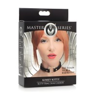 Kinky Kitty Ring Slim Choker - Playful Elegance