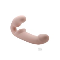 10X Evoke Ergo Fit Inflatable & Vibrating Strapless Strap-On Beige