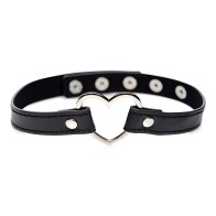 Collar Negro Chrome Dark Heart O/S