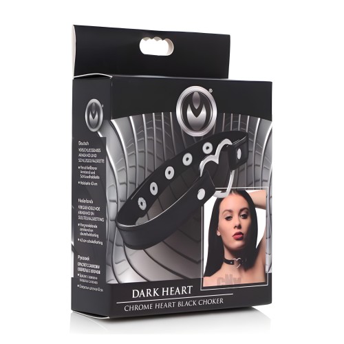Collar Negro Chrome Dark Heart O/S