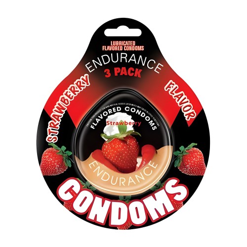 Condones Lubricados con Sabor - Fresa