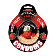 Condones Lubricados con Sabor - Fresa