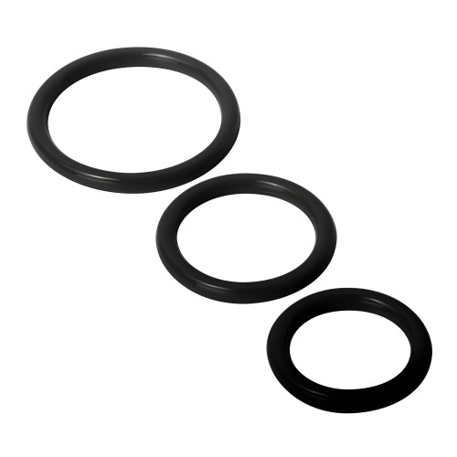 Trinity Silicone Cock Rings Set - 3 Sizes