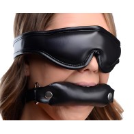 Set de Vendaje y Gag Acolchado - Negro