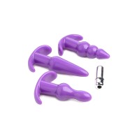 Trinity Vibes 4 Piece Vibrating Anal Plug Set - Beginner Friendly