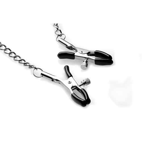 Gag de Silicona con Pinzas para Pezones Black