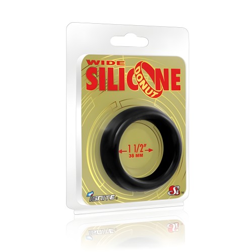 Wide Silicone Donut Black 1.5" - Ignite