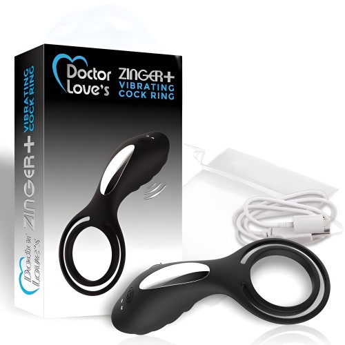 Anillo Vibrador Recargable Doctor Love Zinger+ Negro