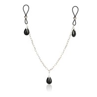 Nipple Play Non Piercing Nipple Chain - Onyx