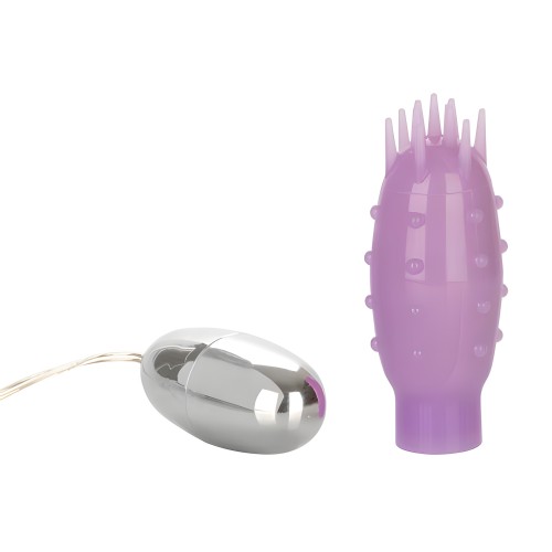 Silicone Slims Nubby Bullet Vibrator Purple - Pocket Exotics