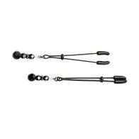 Black Beaded Nipple Clamps for Enhanced Stimulation