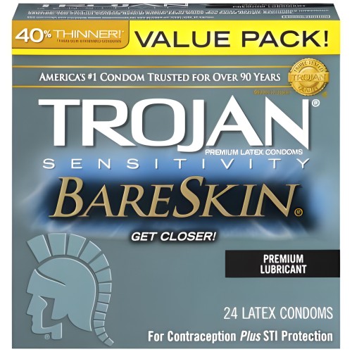 Trojan Sensitivity Bareskin Lubricado - Sensibilidad Máxima