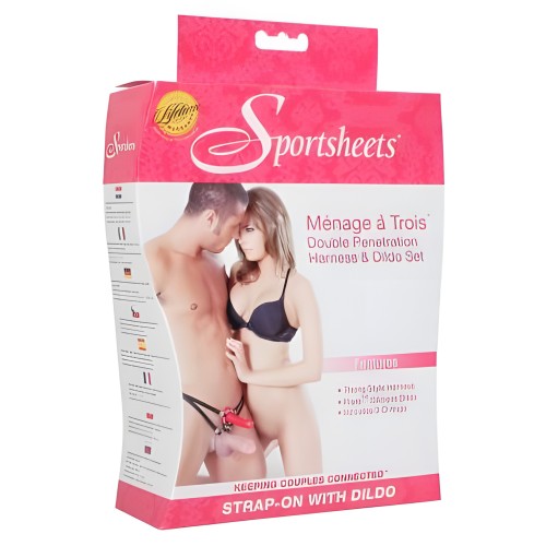 Menage A Trois Double Penetration Harness & Dildo Set