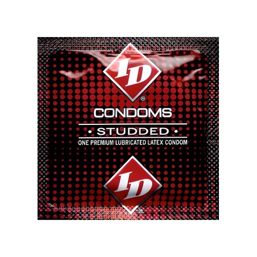 Condones ID Studded 3 Pack de Latex