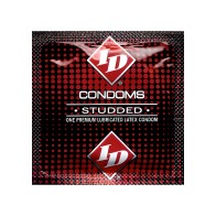 Condones ID Studded 3 Pack de Latex