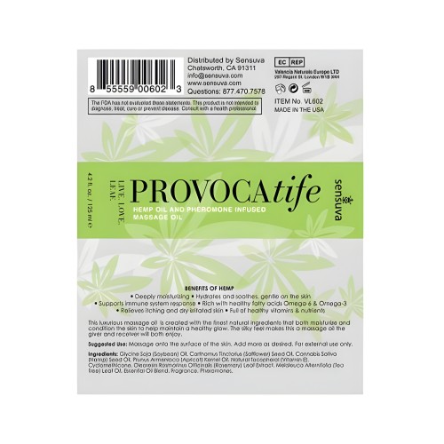 Aceite de Cannabis Provocatife - Masaje Lujoso