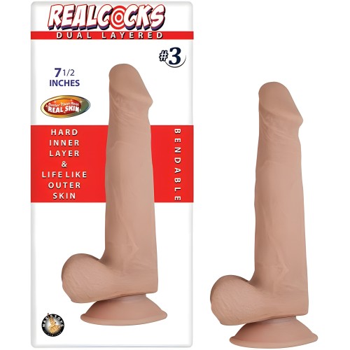 Dildo Real Cocks de 7.5 Pulgadas de Capa Doble #3