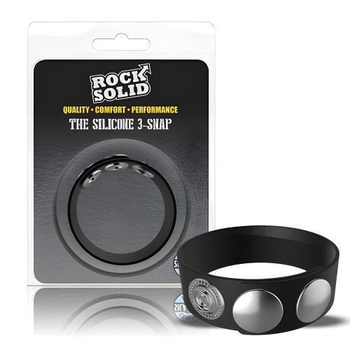 Rock Solid Silaflex 3-snap Cock Ring