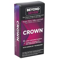 Crown Super Thin Latex Condoms - Best-Selling 12 Pack