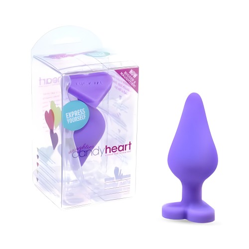 Naughtier Candy Heart Butt Plug - Purple