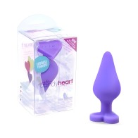 Naughtier Candy Heart Butt Plug - Purple