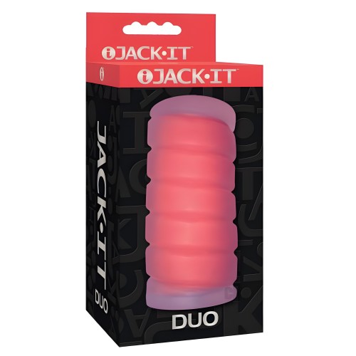 Jack-it Duo Stroker Cereza - Masturbador Masculino