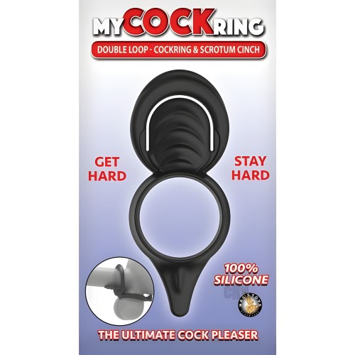 My Cockring Double Loop Cockring & Scrotum Cinch