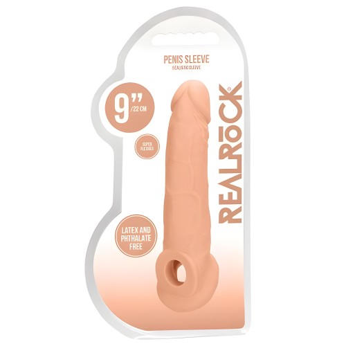 Extensor de Pene Real Rock Con Anillos - 9" - Vainilla