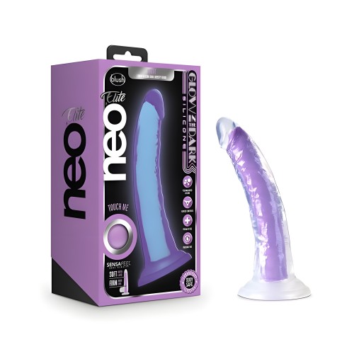 Neo Elite Glow-in-the-Dark Dildo - 7-inch Dual-Density