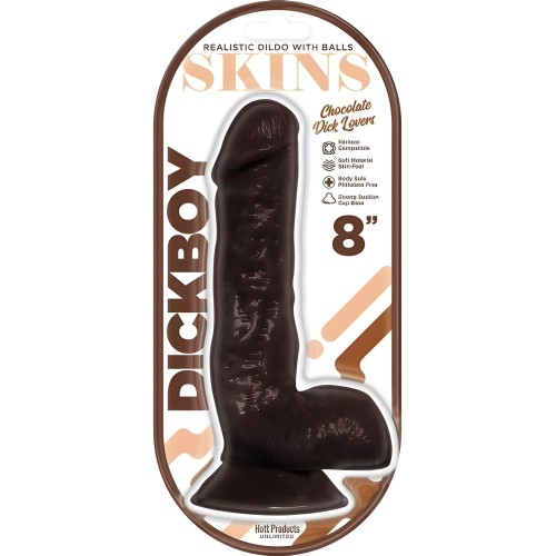 Dildo Dickboy Skins 8 In. Amantes del Chocolate