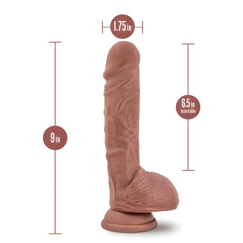 Au Naturel Big Billy Dildo 9 In. Mocha