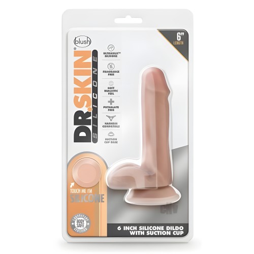 Dildo Dr. Skin Dr. Daniel con Ventosa Silicona 6 Pulgadas Vainilla