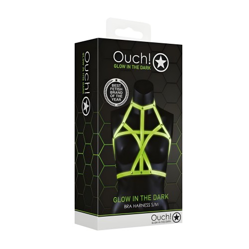 Ouch Glow in the Dark Bra Harness S/M
