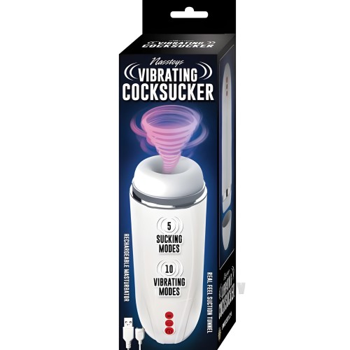 Masturbador Vibrante Cocksucker Blanco