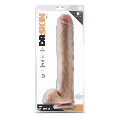Dr Skin Dr Michael 14 Dildo with Balls Beige