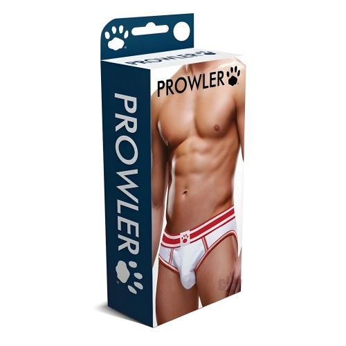 Prowler Briefs Abiertos Blanco/Rojo