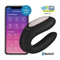 Satisfyer Doble Alegría Negro con App
