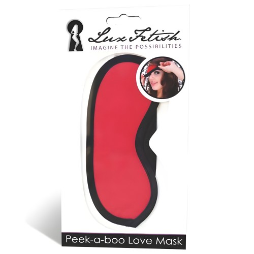 Lux Fetish Peek A Boo Love Mask Red
