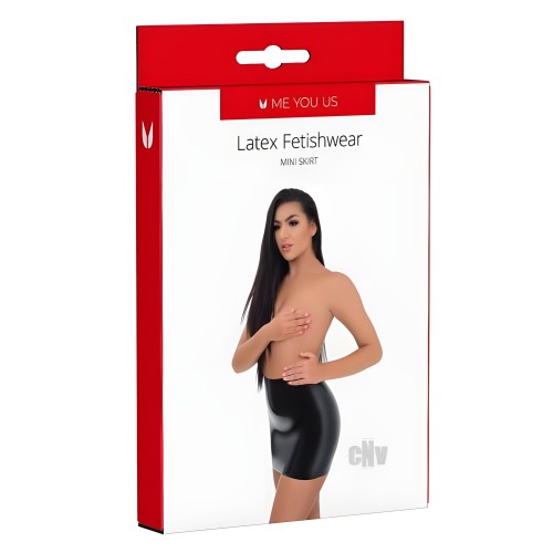 Mini Falda de Látex Myu Lg Negra - Ropa Fetichista
