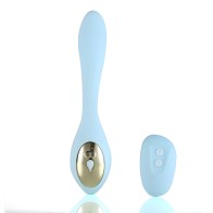 Harmonie Dual Vibrator Teal Silicone Rechargeable 8.5 inches