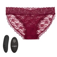 Remote Control Lace Panty Set S/M Red