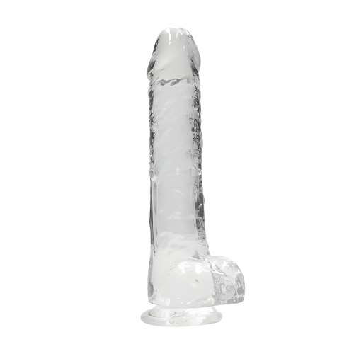 Realrock Realistic Dildo with Balls - 10in Transparent