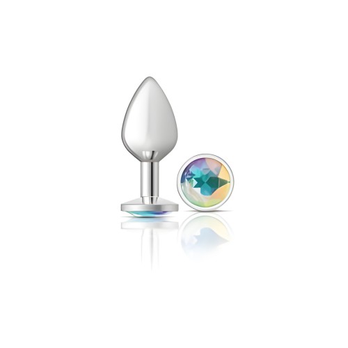 Cheeky Charms Round Clear Iridescent Butt Plug