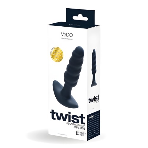 Vedo Twist Plug Anal Recargable - Negro