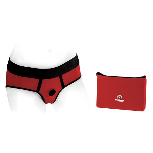Arnés de Bragas de Nylon Spareparts Tomboi Rojo/Negro Talla 4XL
