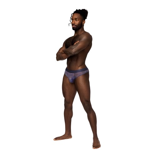 Male Power Sheer Prints Thong - Spatter