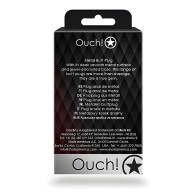 Round Gem Butt Plug - Small Silver Ruby Red