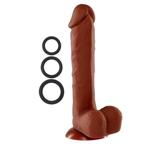 Pro Sensual Dong de Silicona Premium Marrón de 9 Pulgadas - Realista
